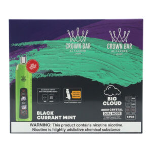 AL FAKHER CROWN BAR BIG CLOUD 8K CRYSTAL BLACK CURRENT MINT 5% - BOX OF 5