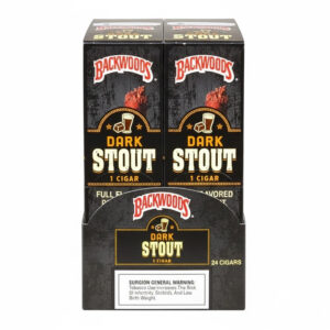 BACKWOODS SINGLES CIGAR DARK STOUT - DUAL BOX OF 12