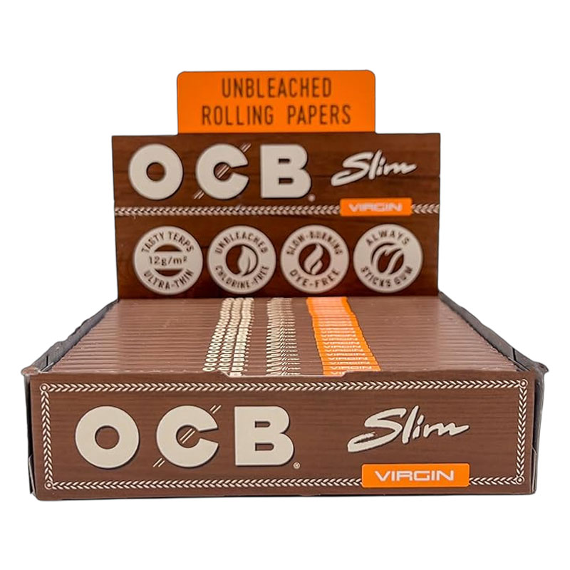 OCB VIRGIN SLIM UNBLEACHED ROLLING PAPERS