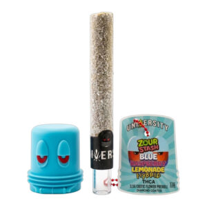 ZOUR STASH UNIVERSITY BLUE RASPBERRY LEMONADE HYBRID 3.5G DIAMOND COATED PREROLLS - BOX OF 10