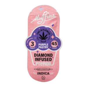 MUFFINS THC-A FLOWER DIAMOND INFUSED PREROLL 3PACK 4.5G - BOX OF 10