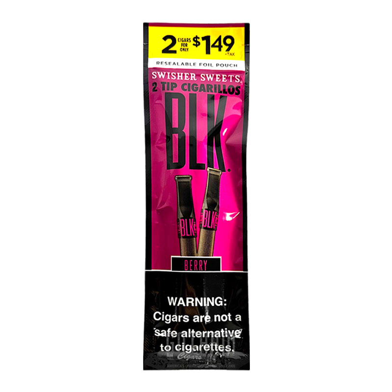 SWISHERS SWEETS BLK 2PK $1.49 BERRY SINGLE - DUAL BOX OF 15 POUCHES