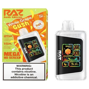 RAZ LTX 25K WHITE GRAPE GUSH 5% - BOX OF 5