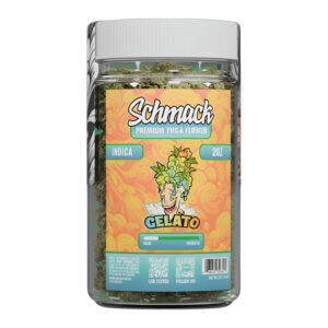 SCHMACK PREMIUM THCA FLOWER GELATO INDICA 2 OZ GLASS JAR