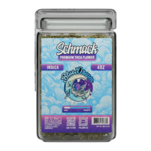SCHMACK PREMIUM THCA FLOWER BLUE DREAM INDICA 4 OZ GLASS JAR
