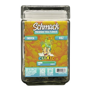SCHMACK PREMIUM THCA FLOWER GELATO INDICA 4 OZ GLASS JAR