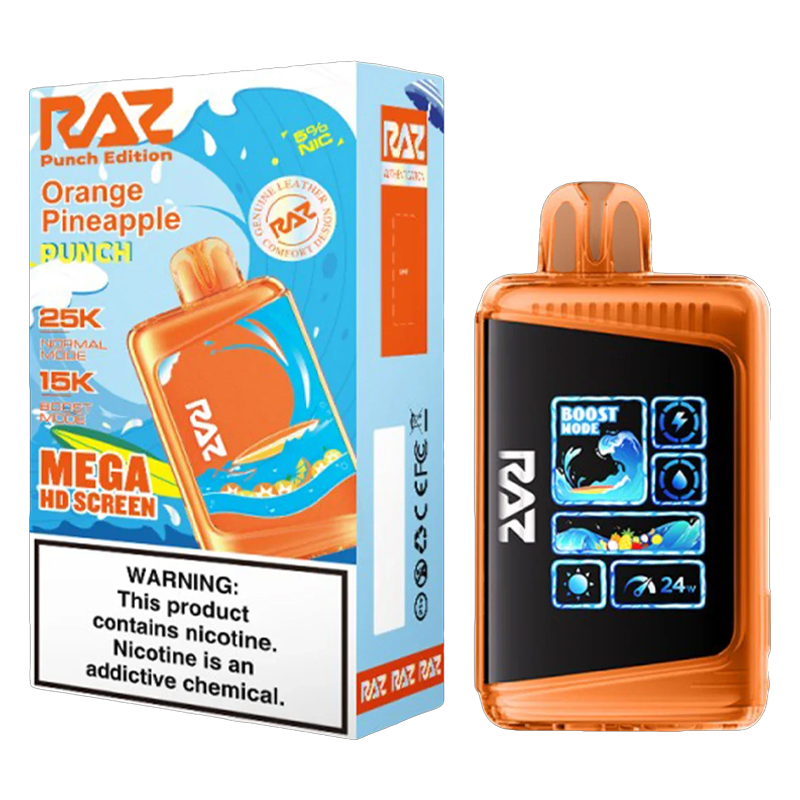 RAZ LTX 25K ORANGE PINEAPPLE PUNCH 5% - BOX OF 5