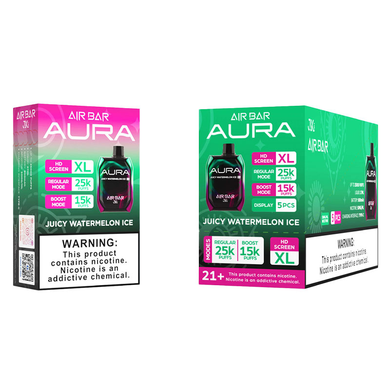 AIR BAR AURA 25K JUICY WATERMELON ICE 5% - BOX OF 5