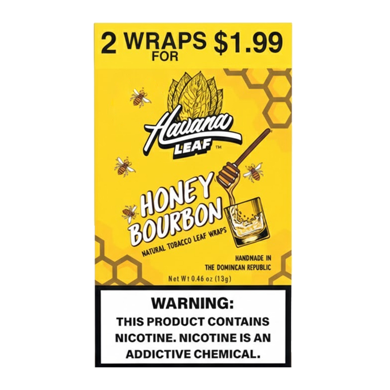 HAVANA LEAF 2PK HONEY BOURBON 2 FOR $1.99 - BOX OF 20
