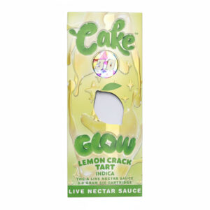 CAKE GLOW 3.0G CARTRIDGE LEMON CRACK TART INDICA - BOX OF 5