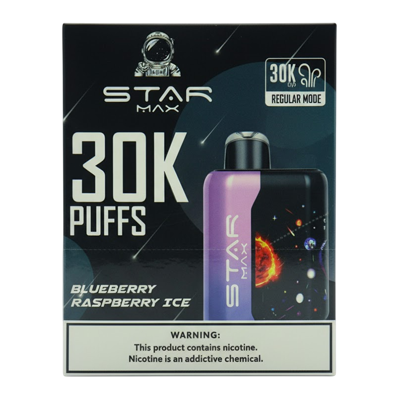 STARMAX BLUEBERRY RASPBERRY ICE 30KPF 5%- BOX OF 5