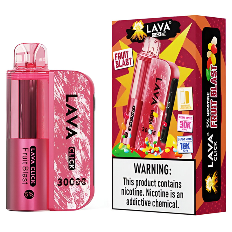 LAVA CLICK KIT DISPOSABLE & POWER BANK 30K FRUIT BLAST 5%- BOX OF 5