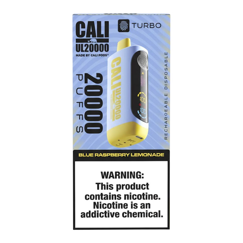 Calli Blue Raspberry CALI UL 20K BLUE RASPBERRY LEMONADE 5% – BOX OF 6 – Eagle Distribution
