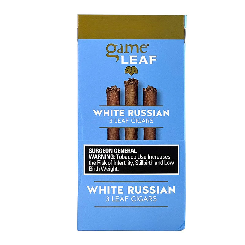 GAME LEAF 3PK CIGAR FOR $:2.19 WHITE RUSSIAN - BOX OF 10