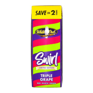 WHITE OWL 2PK SWIRL TRIPLE GRAPE CIGAR - DUAL BOX OF 15 POUCHES