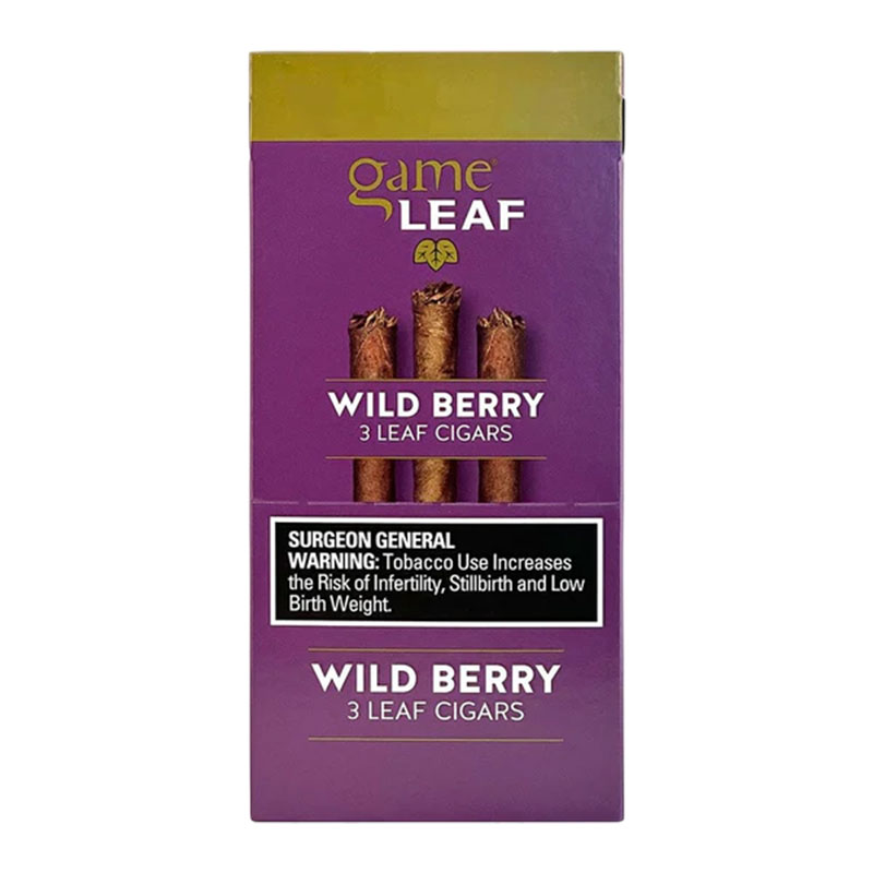 GAME LEAF 3PK CIGAR FOR $:2.19 WILD BERRY - BOX OF 10