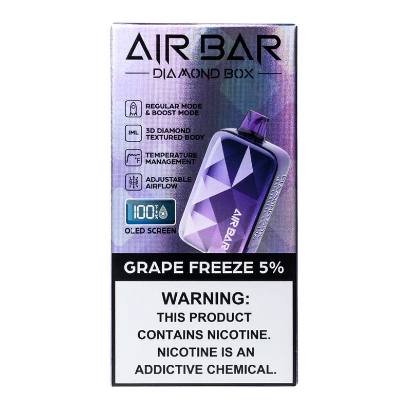 AIR BAR DIAMOND 20K GRAPE FREEZE 5% - BOX OF 10