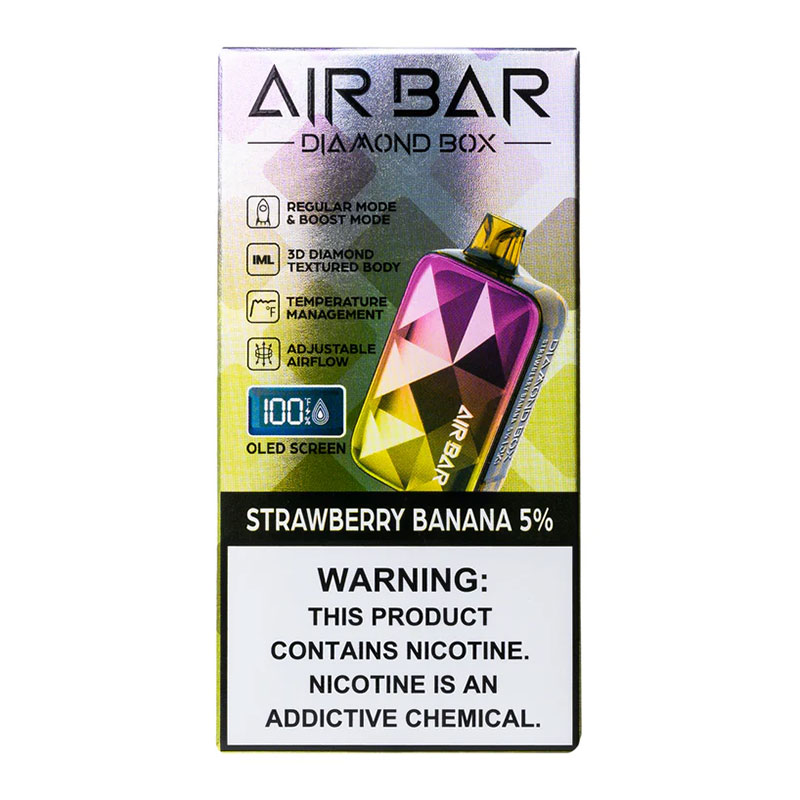 AIR BAR DIAMOND 20K STRAWBERRY BANANA 5% - BOX OF 10