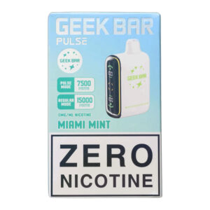 GEEK BAR PULSE 15K MIAMI MINT 0% - BOX OF 5