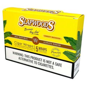 SLAPWOODS CIGAR WRAPS SWEET BANANA 5PK - BOX OF 10