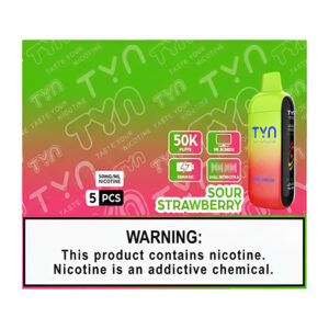 TYN 50K PF SOUR STRAWBERRY 5%- BOX OF 5