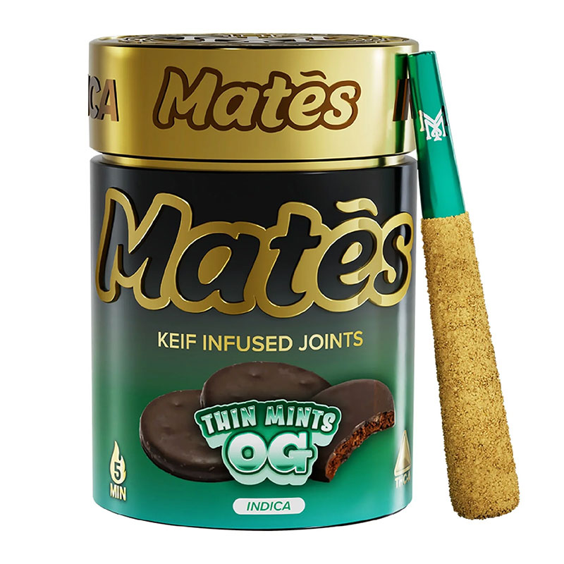 MUHA MEDS THC-A MATES PRE ROLLS 3G THIN MINTZ OG INDICA BOX OF 5