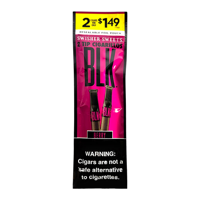 SWISHERS SWEETS BLK 2PK $1.49 - BOX OF 15 POUCHES