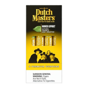 DUTCH MASTERS 4PK PREMIUM CORONA CIGARS HONEY SPORT SINGLES 20CT - PACK OF 5