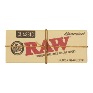 RAW  MASTERPIECE 1 1/4 + PRE ROLLED TIP