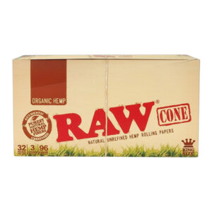 RAW CONE KING SIZE 3PK/32CT - ORGANIC HEMP
