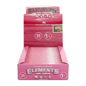 ELEMENTS PINK ROLLING PAPER 11/4-BOX OF 25