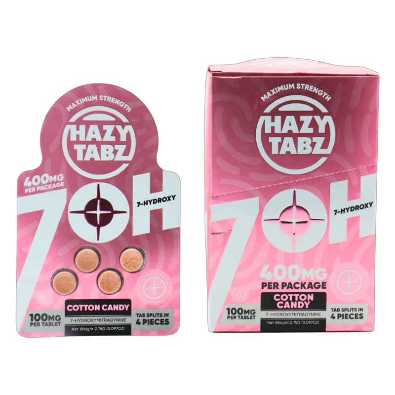 HAZY TABZ 7-HYDROXY COTTON CANDY 4CT 400MG - BOX OF 10