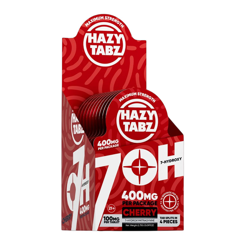 HAZY TABZ 7-HYDROXY CHERRY 4CT 400MG - BOX OF 10