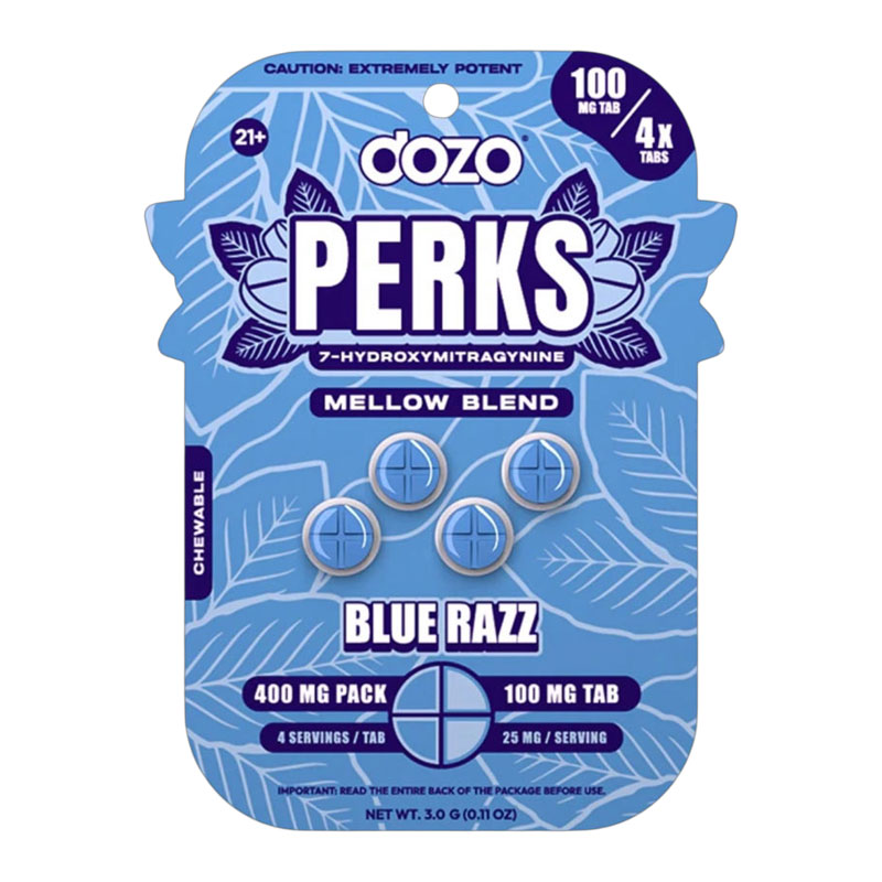 DOZO PERKS 7-HYDROXYMITRAGYNINE TABLETS 100MG - BOX OF 4