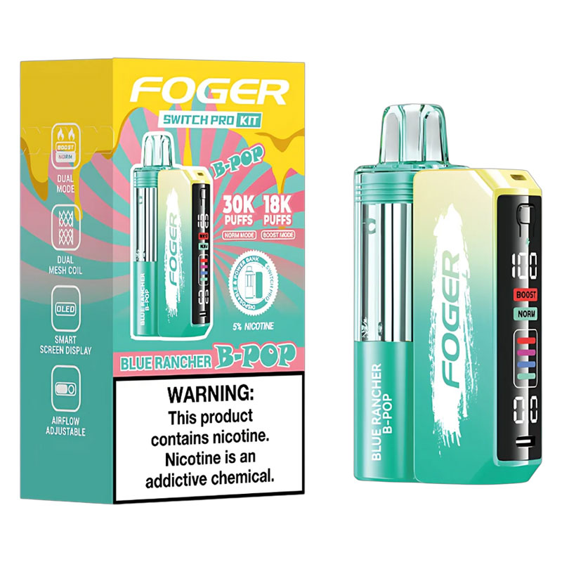 FOGER SWITCH PRO KIT 30K BLUE RANCHER B-POP 5% - BOX OF 5