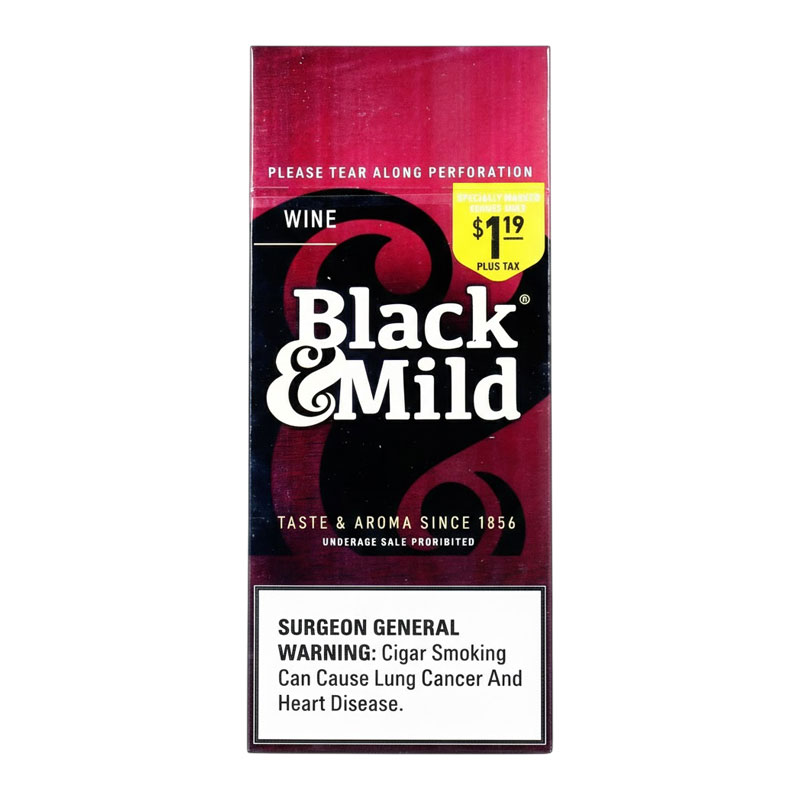 BLACK & MILD SINGLES WINE $1.19 PLASTIC TIP 25 COUNT
