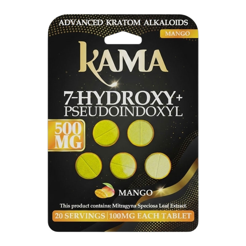 KAMA 7 HYDROXY + PSEUDOINDOXYL MANGO 500MG - BOX OF 10