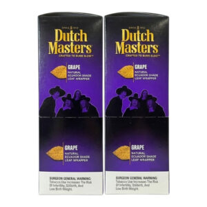 DUTCH MASTERS 3PK PREMIUM CIGARILLOS GRAPE 30CT - DUAL BOX OF 10 POUCHES