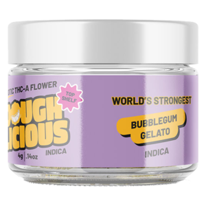 DOUGHLICIOUS EXOTIC THCA FLOWER 4G JAR - BUBBLEGUM GELATO (INDICA)