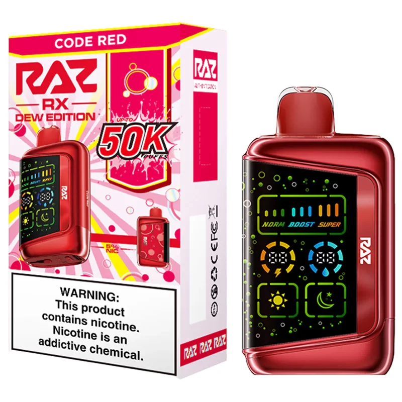 RAZ RX 50K PUFFS CODE RED - BOX OF 5