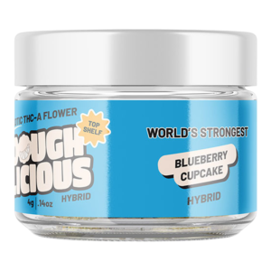 DOUGHLICIOUS EXOTIC THCA FLOWER 4G JAR - BLUEBERRY CUPCAKE (HYBRID)
