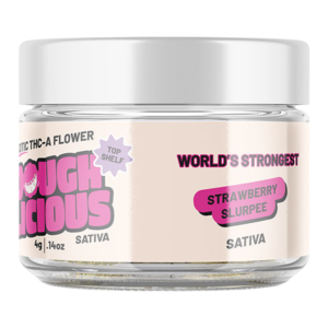 DOUGHLICIOUS EXOTIC THCA FLOWER 4G JAR - STRAWBERRY SLURPEE (SATIVA)