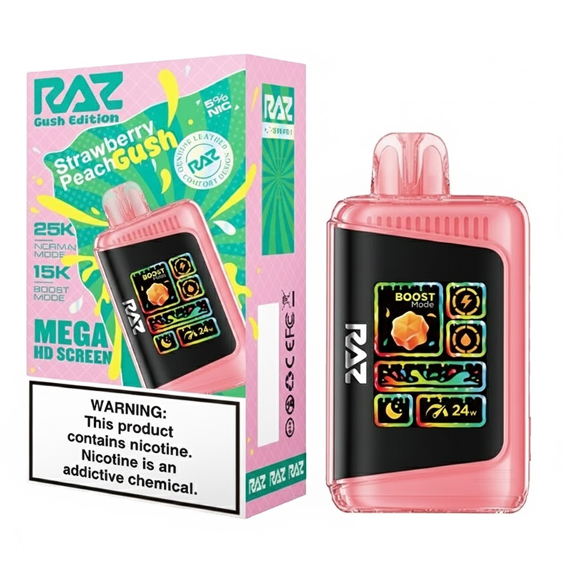 RAZ GUSH EDITION 25K STRAWBERRY PEACH GUSH 5% - BOX OF 5