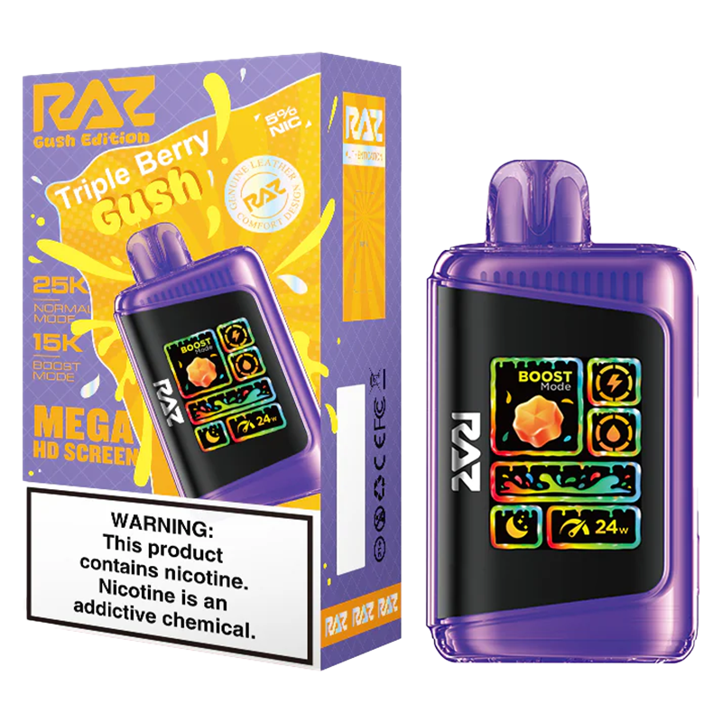 RAZ LTX 25K TRIPLE BERRY GUSH 5% - BOX OF 5