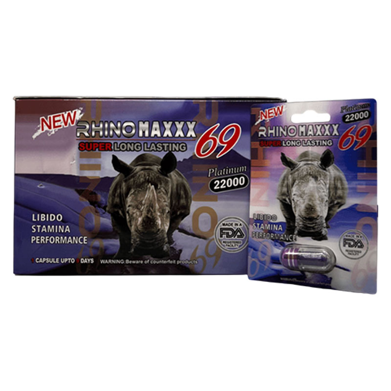 NEW 22000K RHINO 69 SINGLE CAPSULE - BOX OF 24