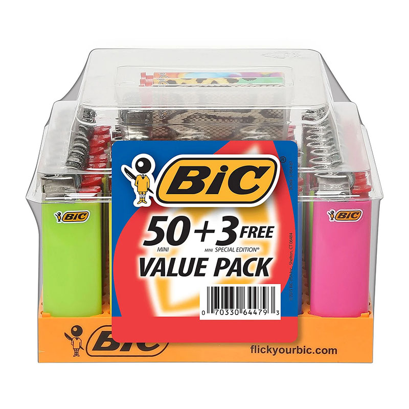 BIC CLASSIC MINI LIGHTERS 50PK+3