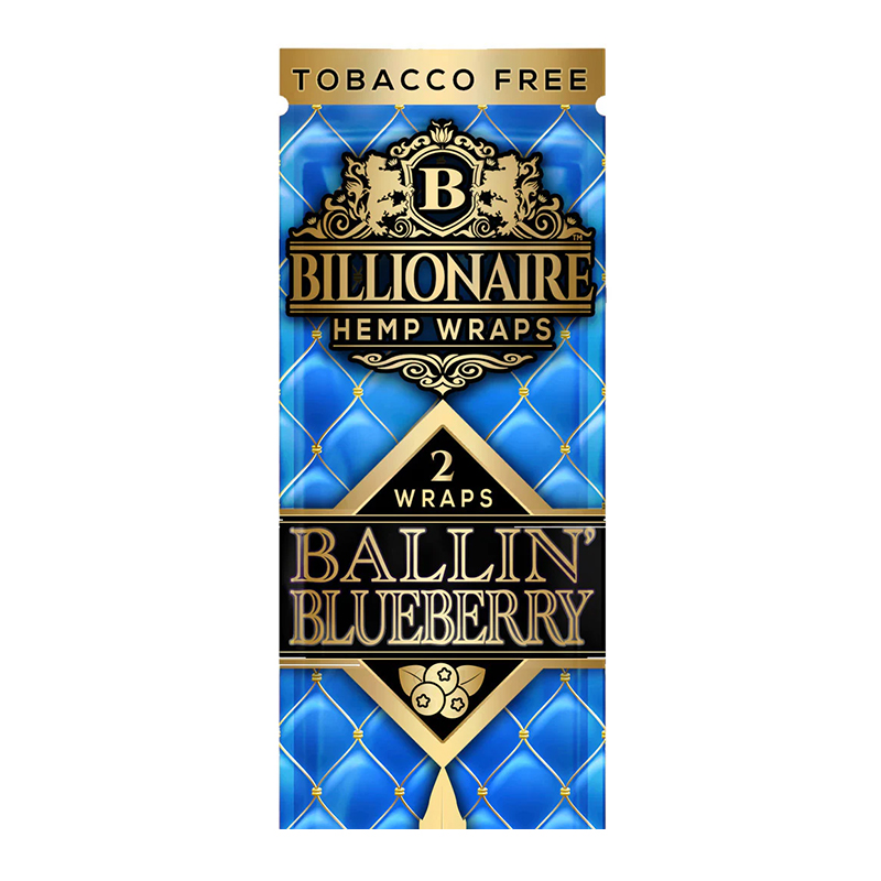 BILLIONAIRE BALLIN' BLUEBERRY HEMP WRAPS 2 PK- BOX OF 25