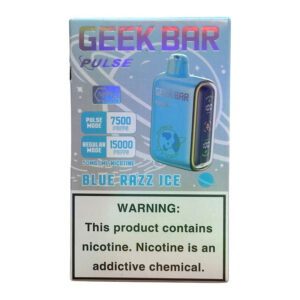 GEEK BAR PULSE 15K BLUE RAZZ ICE 5% - BOX OF 5