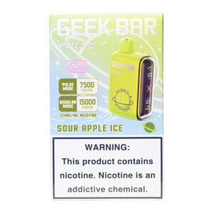 GEEK BAR PULSE 15K SOUR APPLE ICE 5% - BOX OF 5