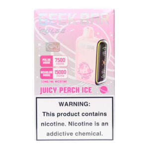GEEK BAR PULSE 15K JUICY PEACH ICE 5% - BOX OF 5